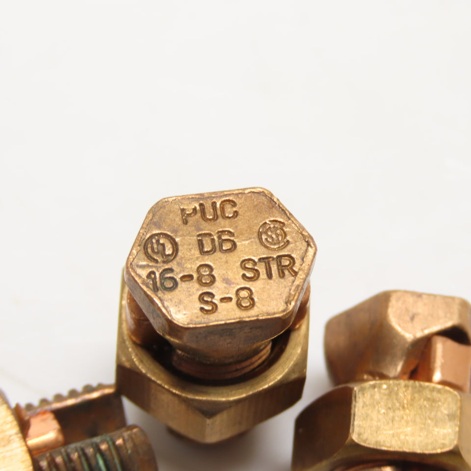 Copper 16-8 Strand Split Bolt Connector Lug Lot Of 3