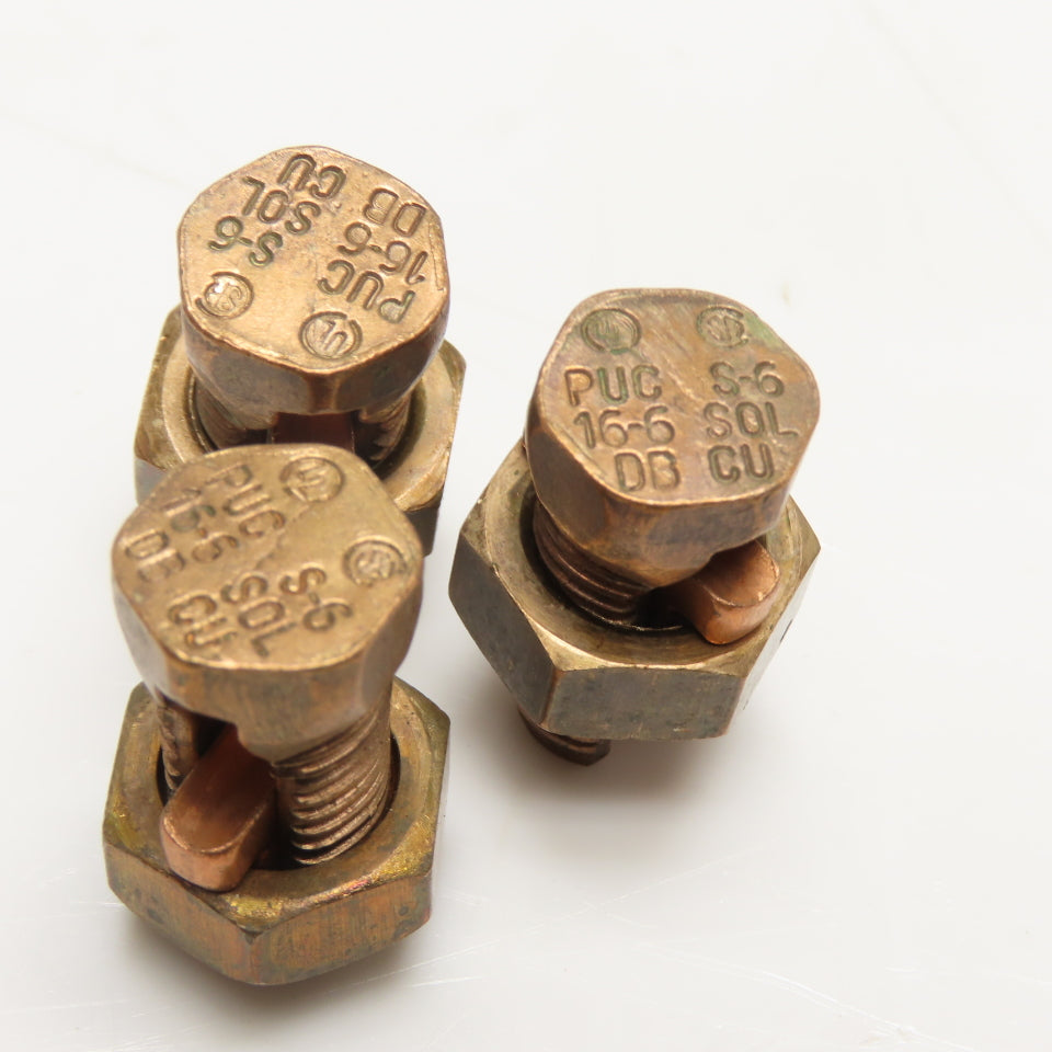 Copper 16-6 SOL Split Bolt Connector Lug Lot Of 3
