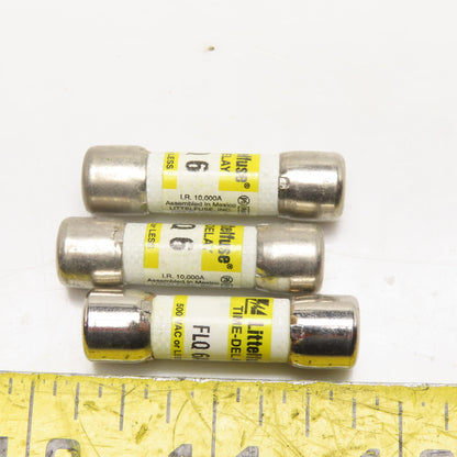 Littelfuse FLQ 6A 6A Time Delay Fuse 500VAC Or Less Lot Of 3