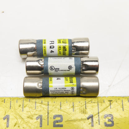 Littelfuse FLQ 4A 4A Time Delay Fuse 500VAC Or Less Lot Of 3