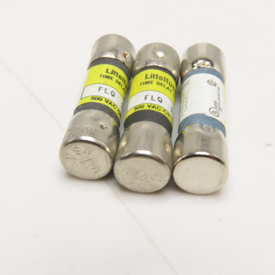 Littelfuse FLQ 1A 1A Time Delay Fuse 500VAC Or Less Lot Of 3