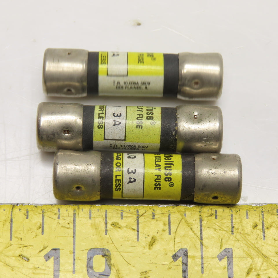 Littelfuse FLQ 3A 3A Time Delay Fuse 500VAC Or Less Lot Of 3