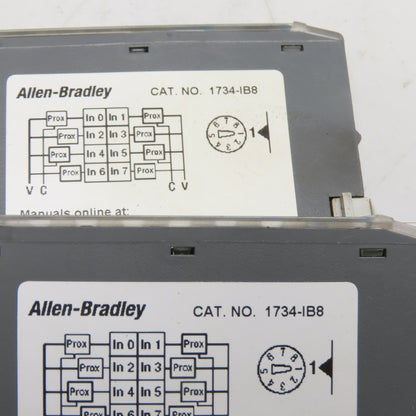 Allen Bradley 1734-IB8 1734-TOP Point I/O 8 Point Digital Input Module Lot Of 2