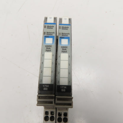 Allen Bradley 1734-IB8 1734-TOP Point I/O 8 Point Digital Input Module Lot Of 2