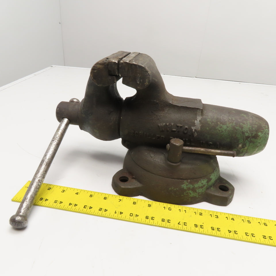 Wilton 4" Jaw 7" Open Vintage Swivel Bench Bullet Vise January 1970