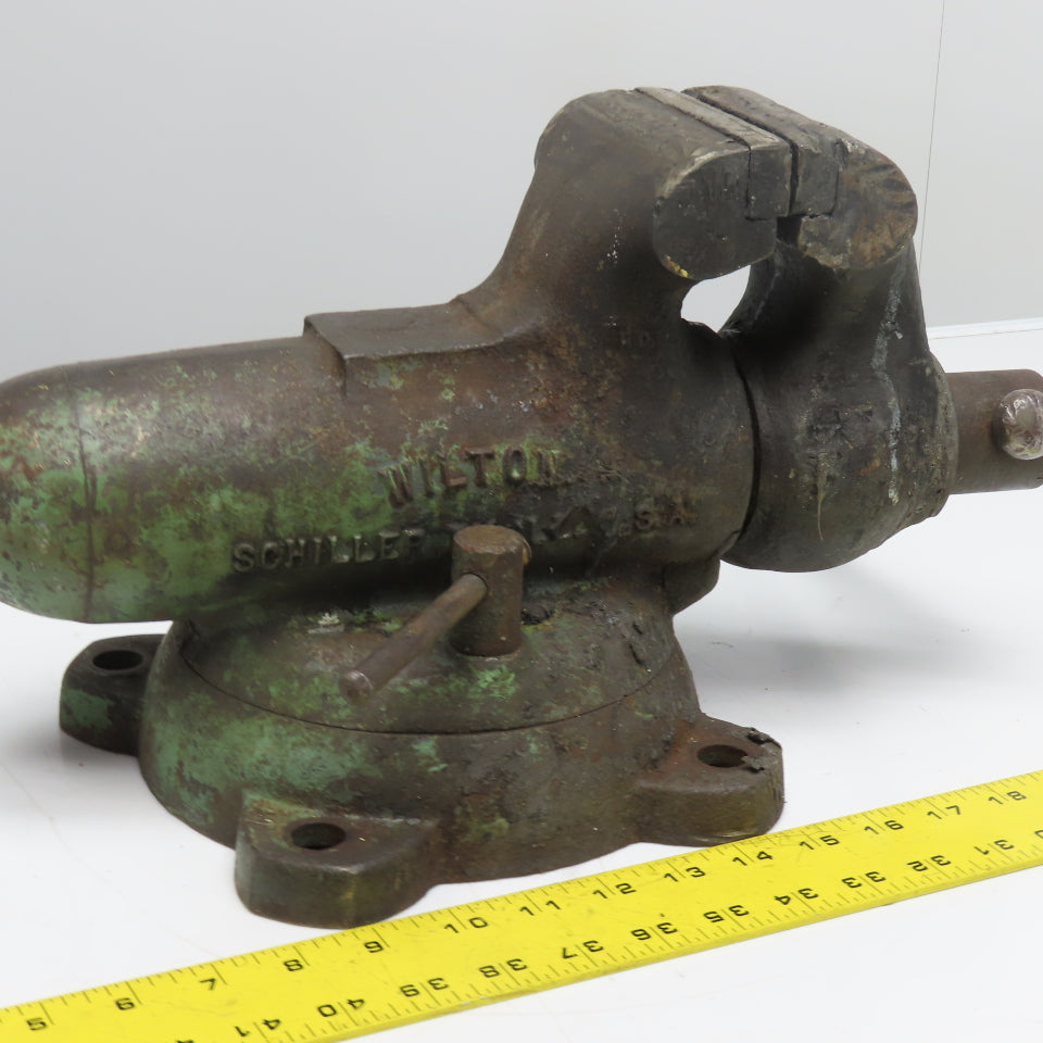 Wilton 4" Jaw 7" Open Vintage Swivel Bench Bullet Vise January 1970
