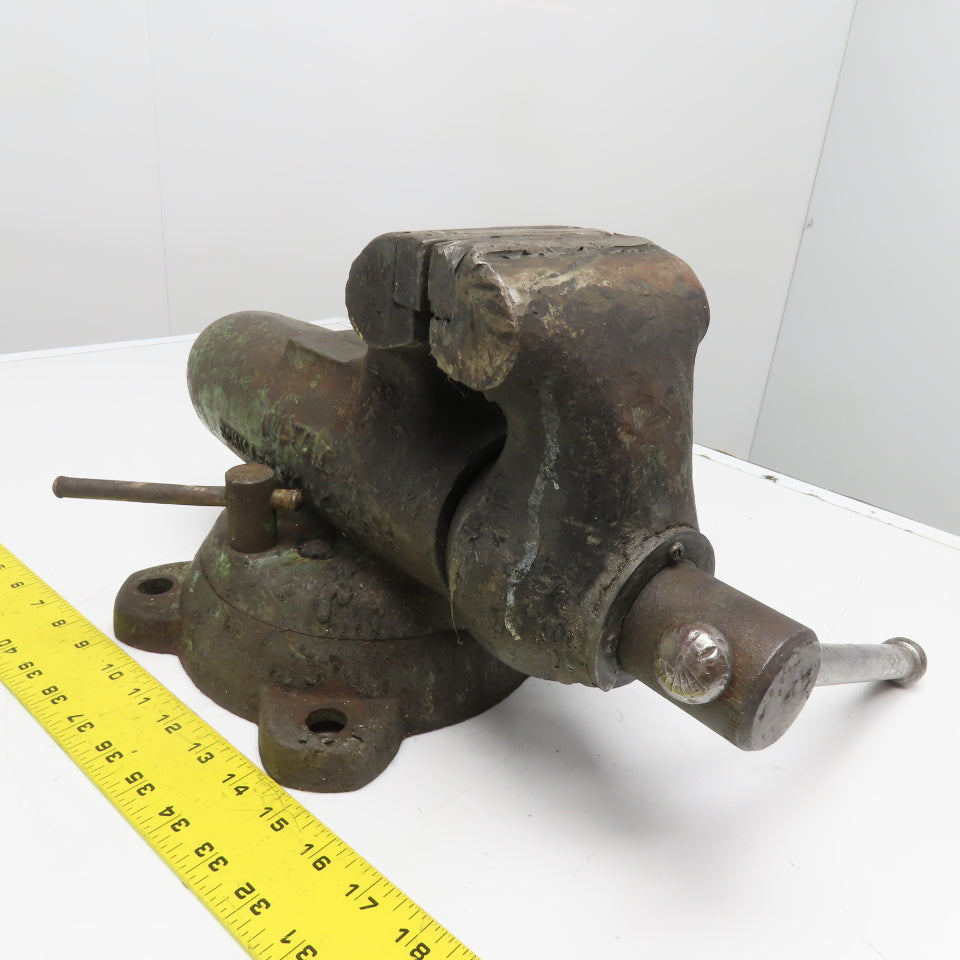 Wilton 4" Jaw 7" Open Vintage Swivel Bench Bullet Vise January 1970