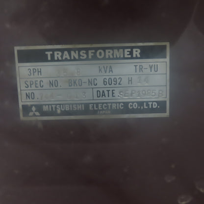Mitsubishi BK0-NC TR-YU 200-480V Pri. 36kVa 210V Sec 3Ph Transformer Tested