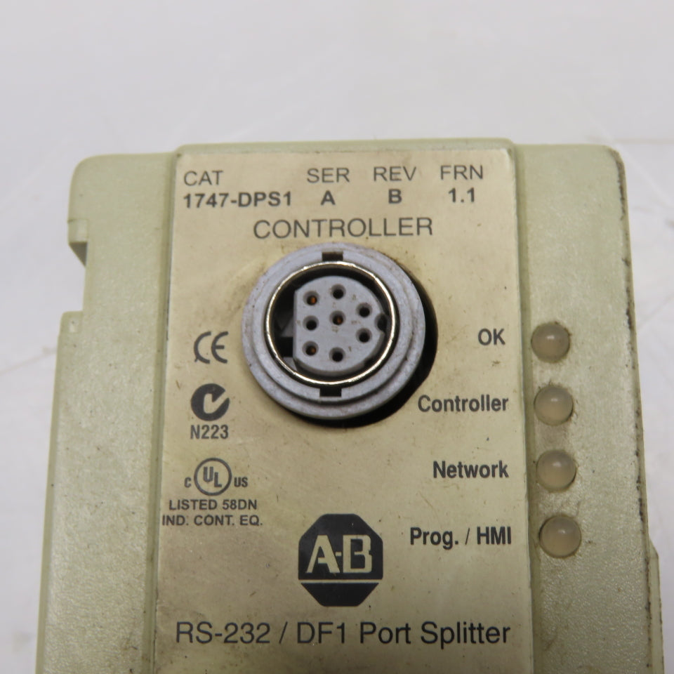 Allen Bradley 1747-DPS1 RS-232-DF1 Port Splitter Ser A Rev B FRN 1.1