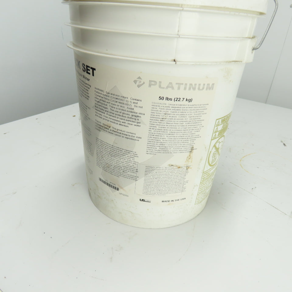 Platinum UPQS50 Quick Set Rapid Setting Repair Mortar 50 lb Bucket