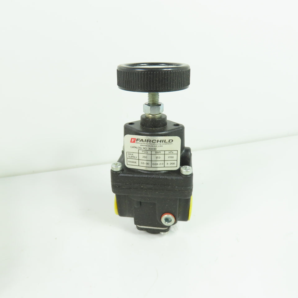 Fairchild 30233 Pneumatic Pressure Regulator 0.5-30 PSIG 250 PSIG Max Supply NEW