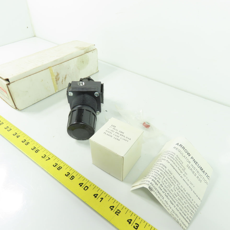 Arrow R354G 1/2" NPT Pneumatic Regulator W/ Gauge NEW