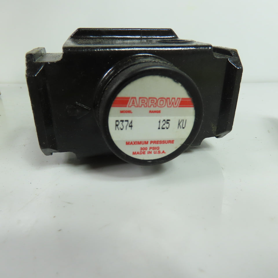 Arrow R374 Pneumatic Pressure Regulator 1/2" NPT 125 PSI Range 300 PSIG Max