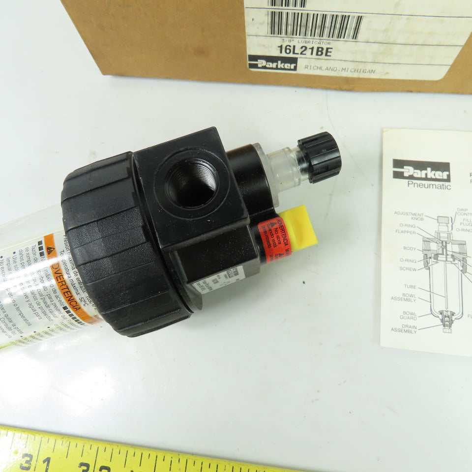 Parker 16L21BE Pneumatic Air Line Lubricator 3/8" NPT 150 PSI NEW