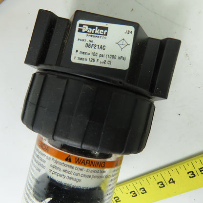 Parker 06F21AC Pneumatic Air Line Filter 150 PSI 3/8" NPT NEW