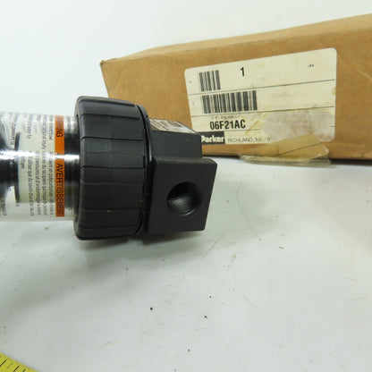 Parker 06F21AC Pneumatic Air Line Filter 150 PSI 3/8" NPT NEW