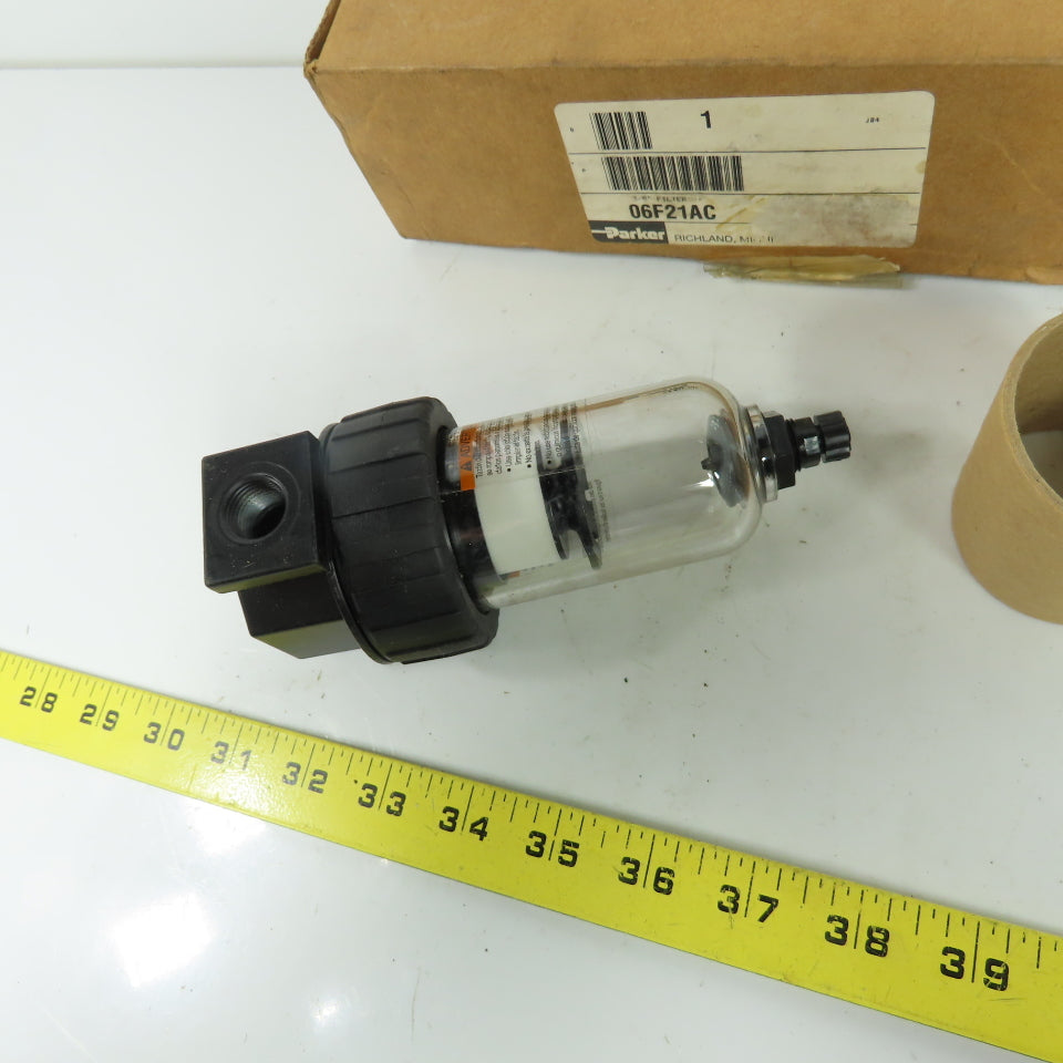 Parker 06F21AC Pneumatic Air Line Filter 150 PSI 3/8" NPT NEW