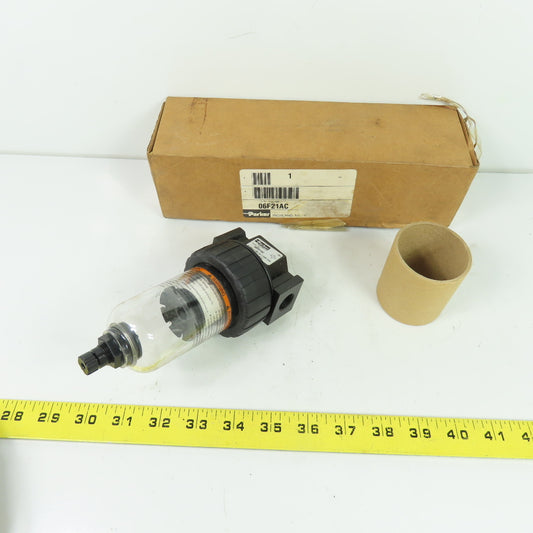 Parker 06F21AC Pneumatic Air Line Filter 150 PSI 3/8" NPT NEW
