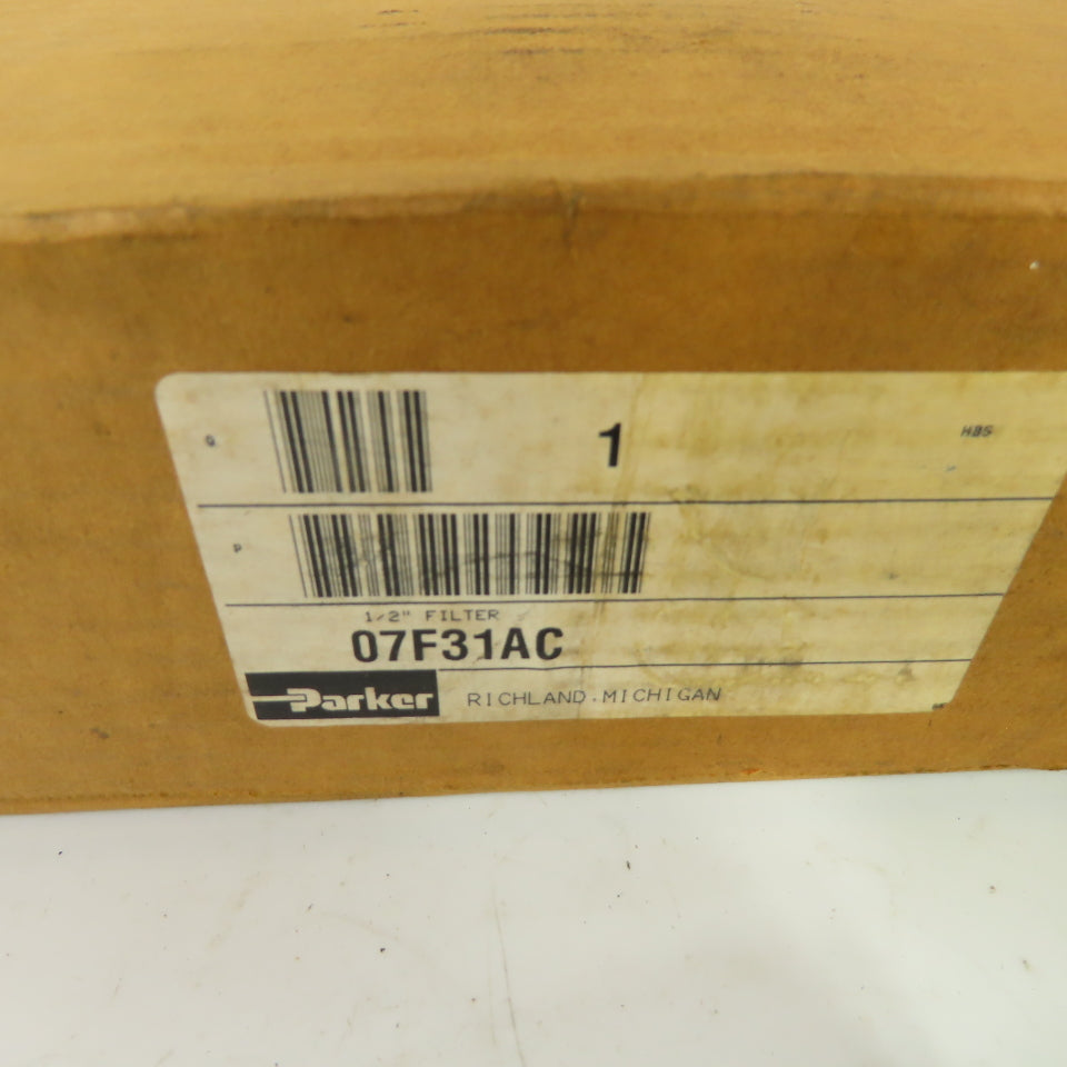 Parker 07F31AC 1/2" NPT Pneumatic Air Filter 150 PSI NEW