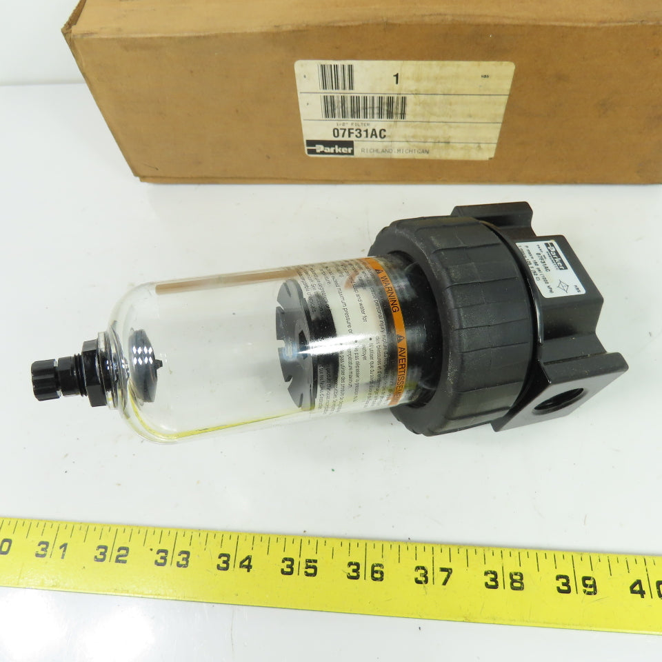 Parker 07F31AC 1/2" NPT Pneumatic Air Filter 150 PSI NEW