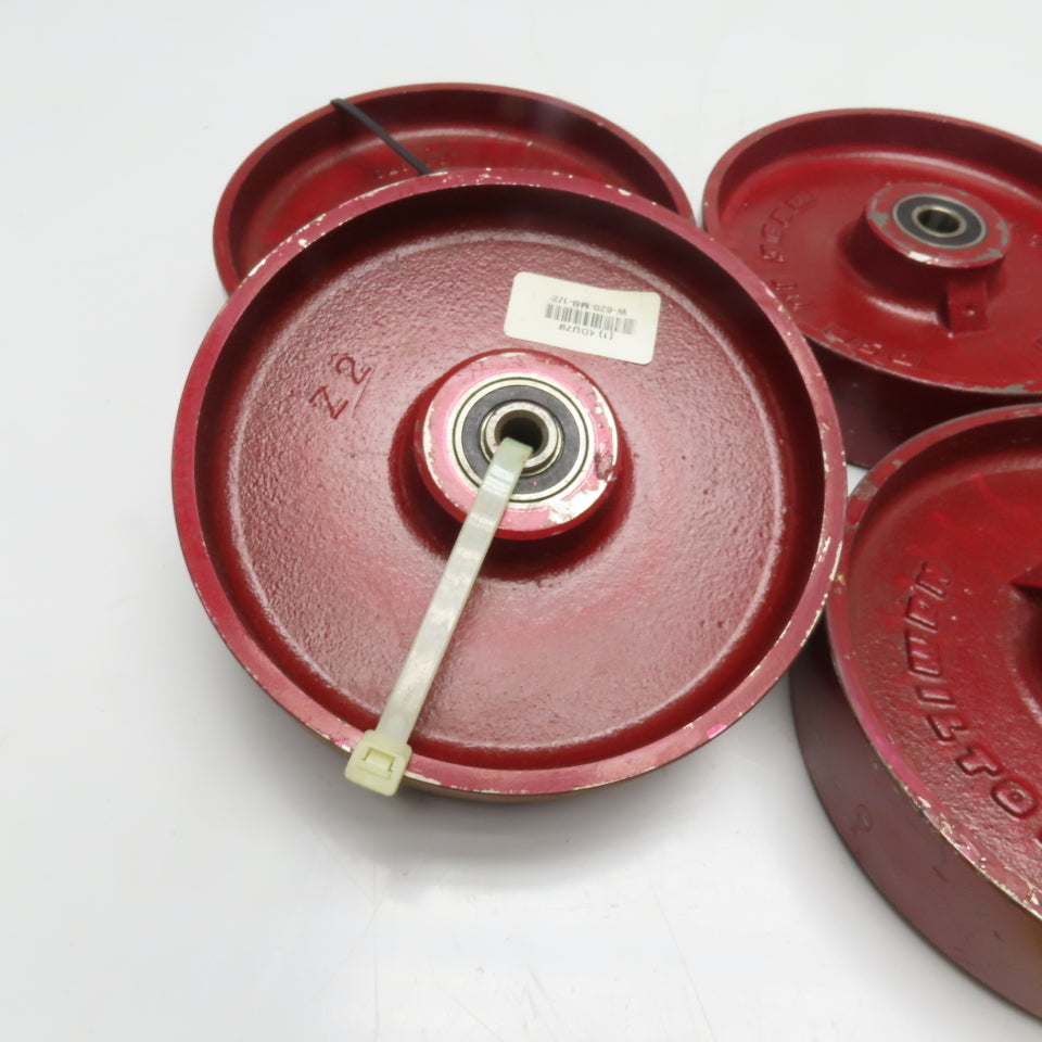 Hamilton 8" x 2" Cast Iron Caster Wheel 1500lb For 1/2" Axel Lot Of 4