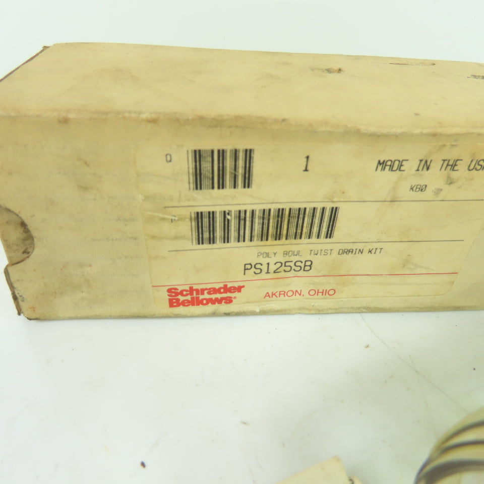 Schrader Bellows PS125SB Poly Bowl Twist Drain Kit NEW