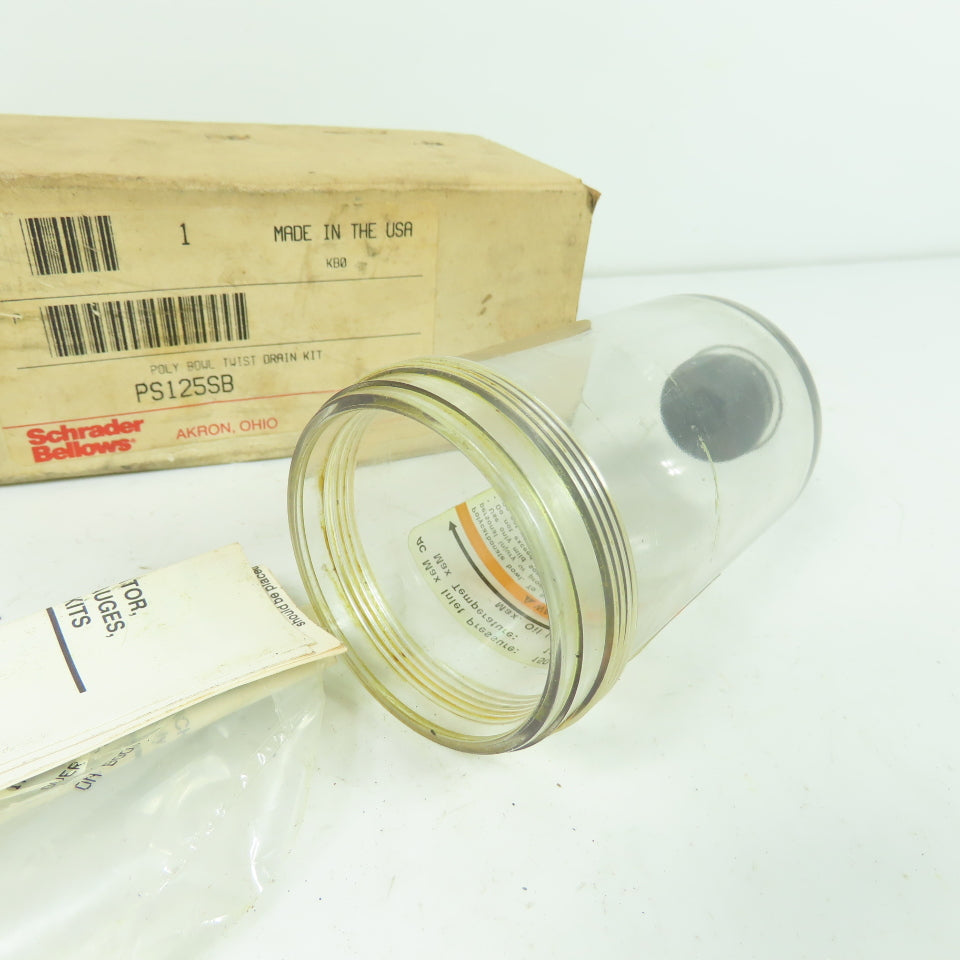 Schrader Bellows PS125SB Poly Bowl Twist Drain Kit NEW