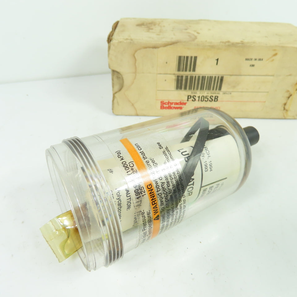 Schrader Bellows PS105SB Pneumatic Filter/Lubricator Bowl Kit w/ Manual Drain