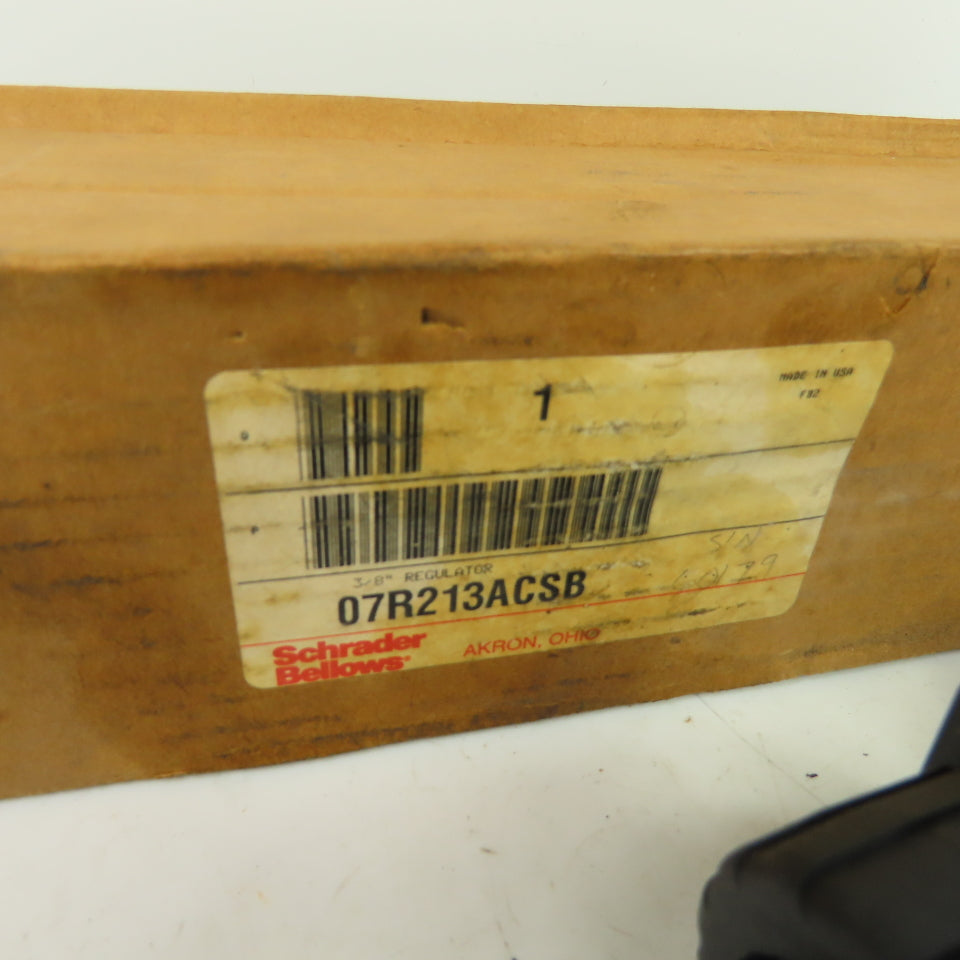 Schrader Bellows 07R213ACSB 3/8" NPT Pneumatic Regulator 250 PSI NEW