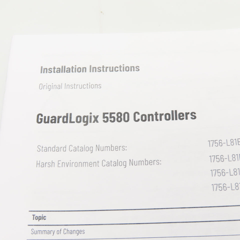 Allen Bradley 1756-L81ES XT Ser. C FW 1.072 Guardlogix 5580 XT Controller