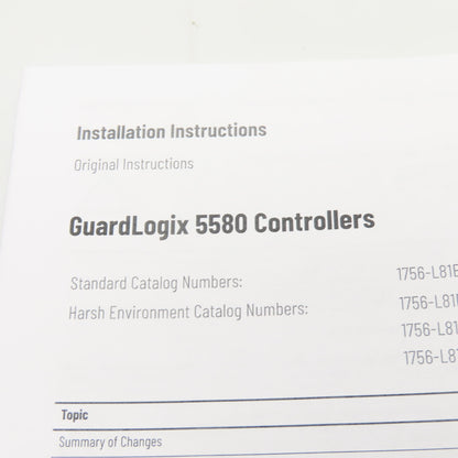 Allen Bradley 1756-L81ES XT Ser. C FW 1.072 Guardlogix 5580 XT Controller