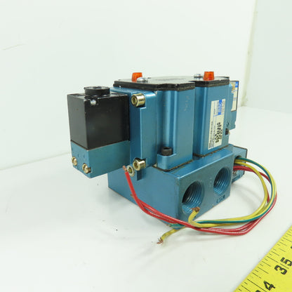 MAC 6523B-311-PM-611DA 4-Way Solenoid Valve 24VDC 150 PSI