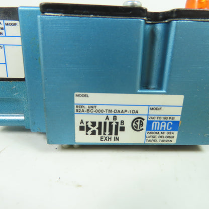 MAC 82A-BC-000-TM-DAAP-1DA 4-Way Solenoid Valve 120/110V 150PSI NEW