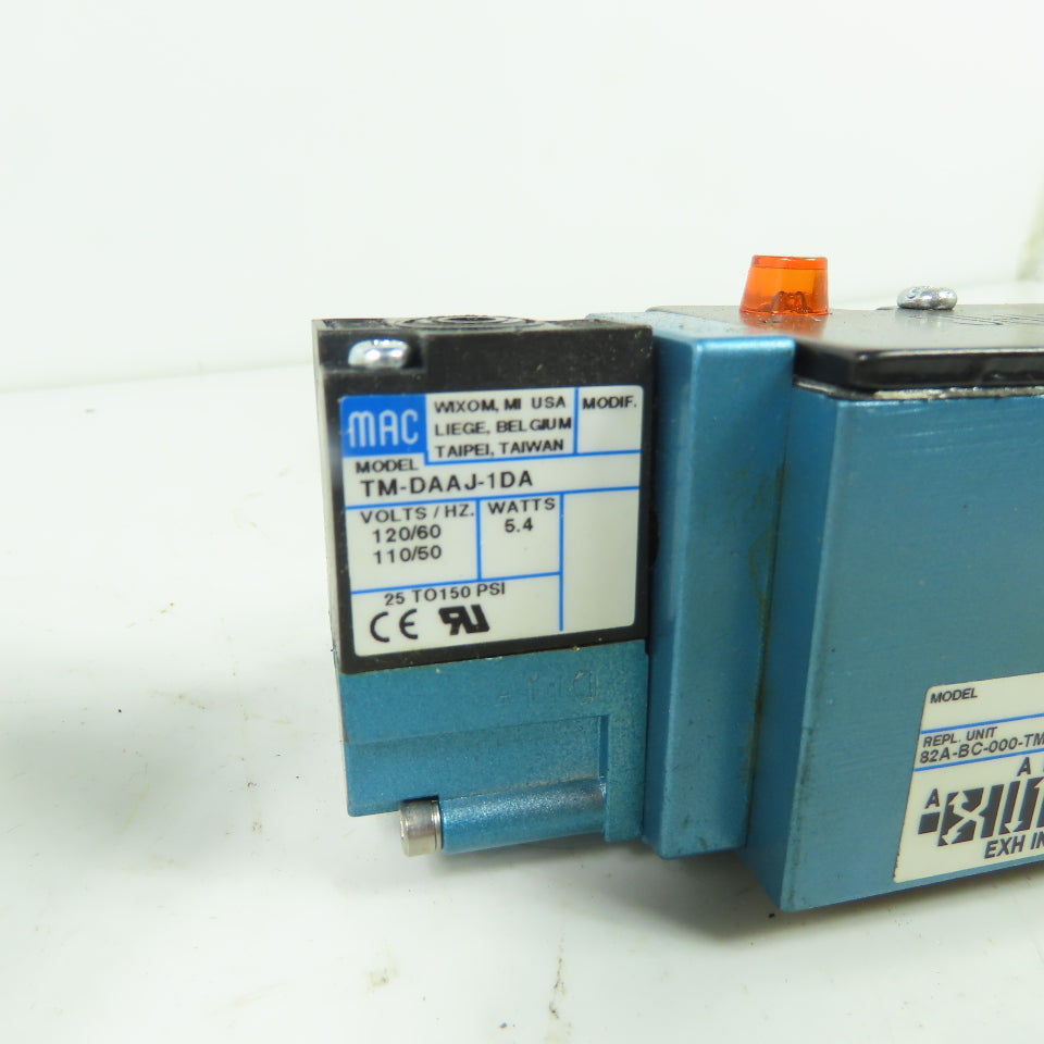 MAC 82A-BC-000-TM-DAAP-1DA 4-Way Solenoid Valve 120/110V 150PSI NEW