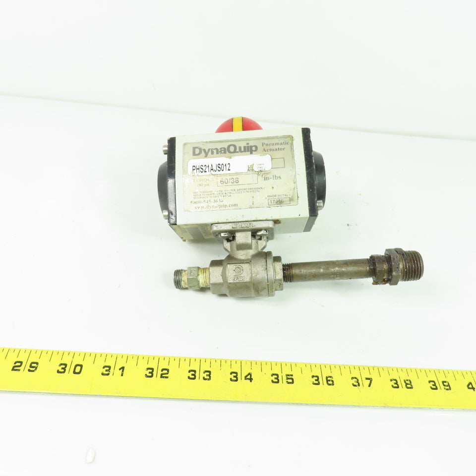 DynaQuip PHS21AJS012 Pneumatic Actuator W/ 1/4" Valve