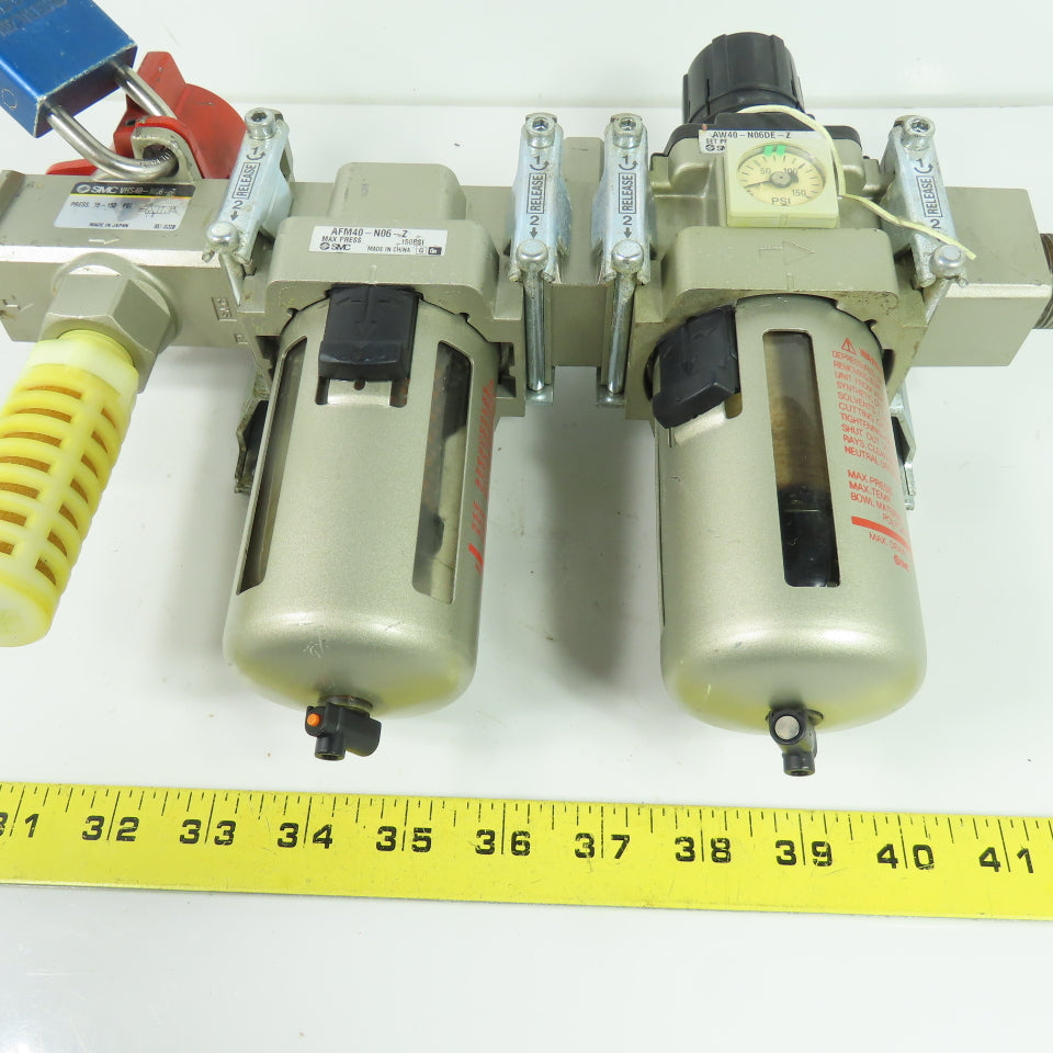 SMC AFM40-N06-Z AW40-N06DE-Z Pneumatic Filter Regulator Separator 3/4"NPT 150PSI