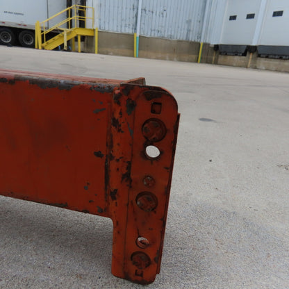 96" x 4" x 2-1/2" Shaved Pin Pallet Racking Beam Shelf Used