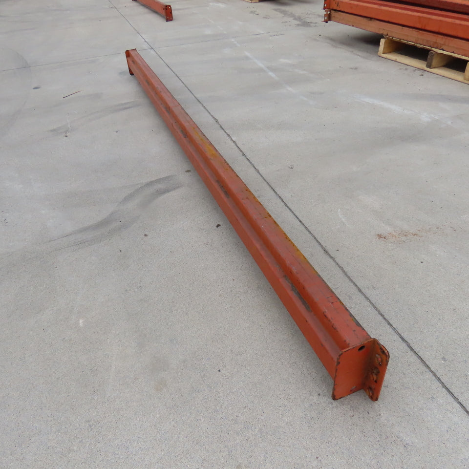 96" x 4" x 2-1/2" Shaved Pin Pallet Racking Beam Shelf Used