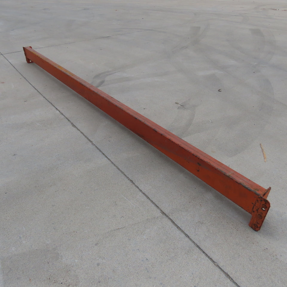 96" x 4" x 2-1/2" Shaved Pin Pallet Racking Beam Shelf Used