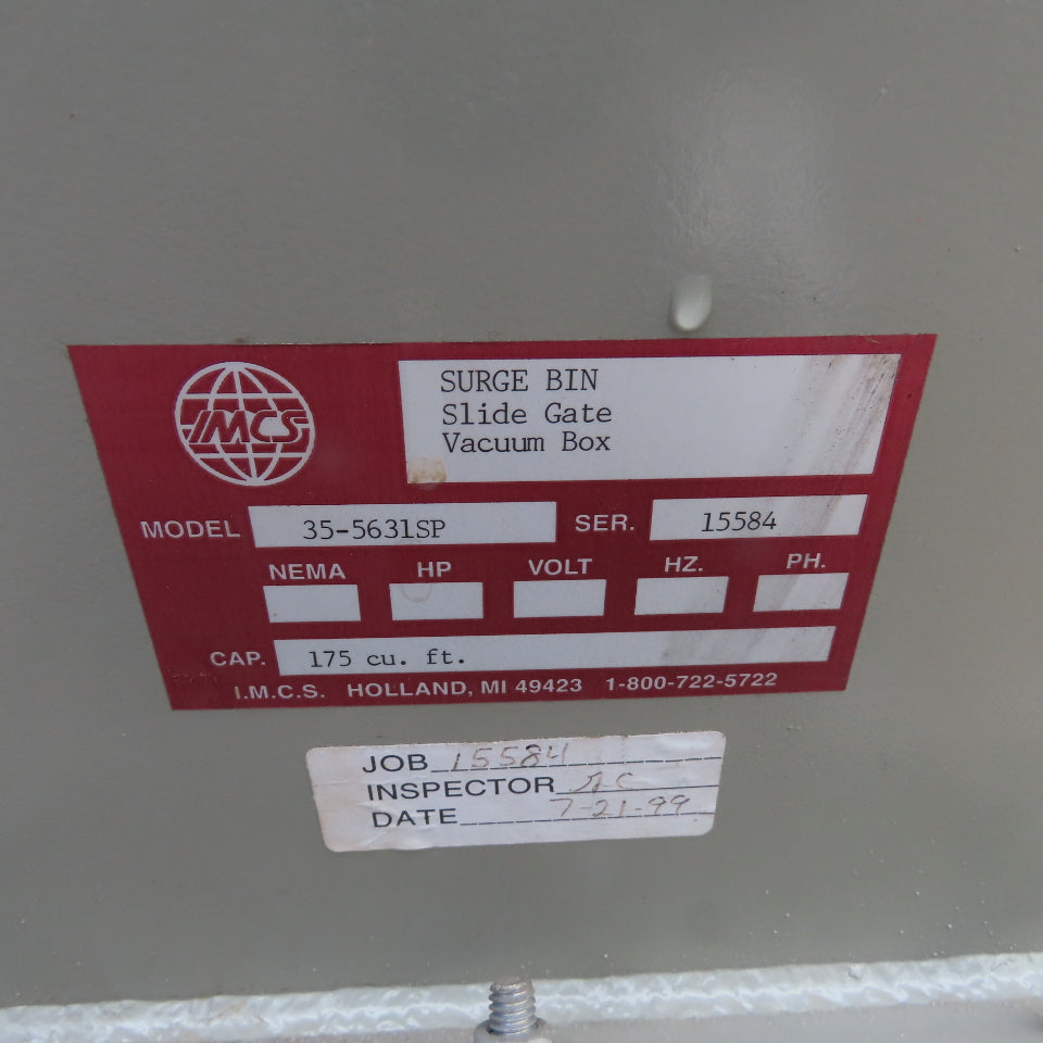 IMCS 35-5631SP 175 cu. ft. Material Surge Bin Hopper W/ Conair CRJHA2SCF0100 24V