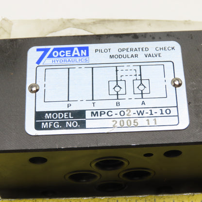 7-Ocean Hydraulics MPC-02-W-1-10 Pilot Operated Check Modular Valve