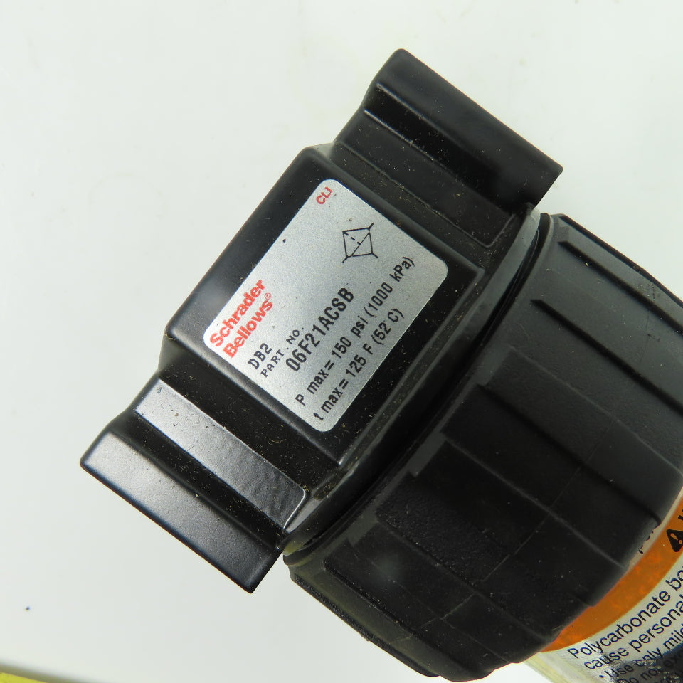 Schrader Bellows 06F21ACSB Pneumatic Particulate Filter 150 PSI 3/8" NPT NEW