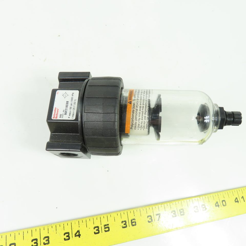 Schrader Bellows 06F21ACSB Pneumatic Particulate Filter 150 PSI 3/8" NPT NEW