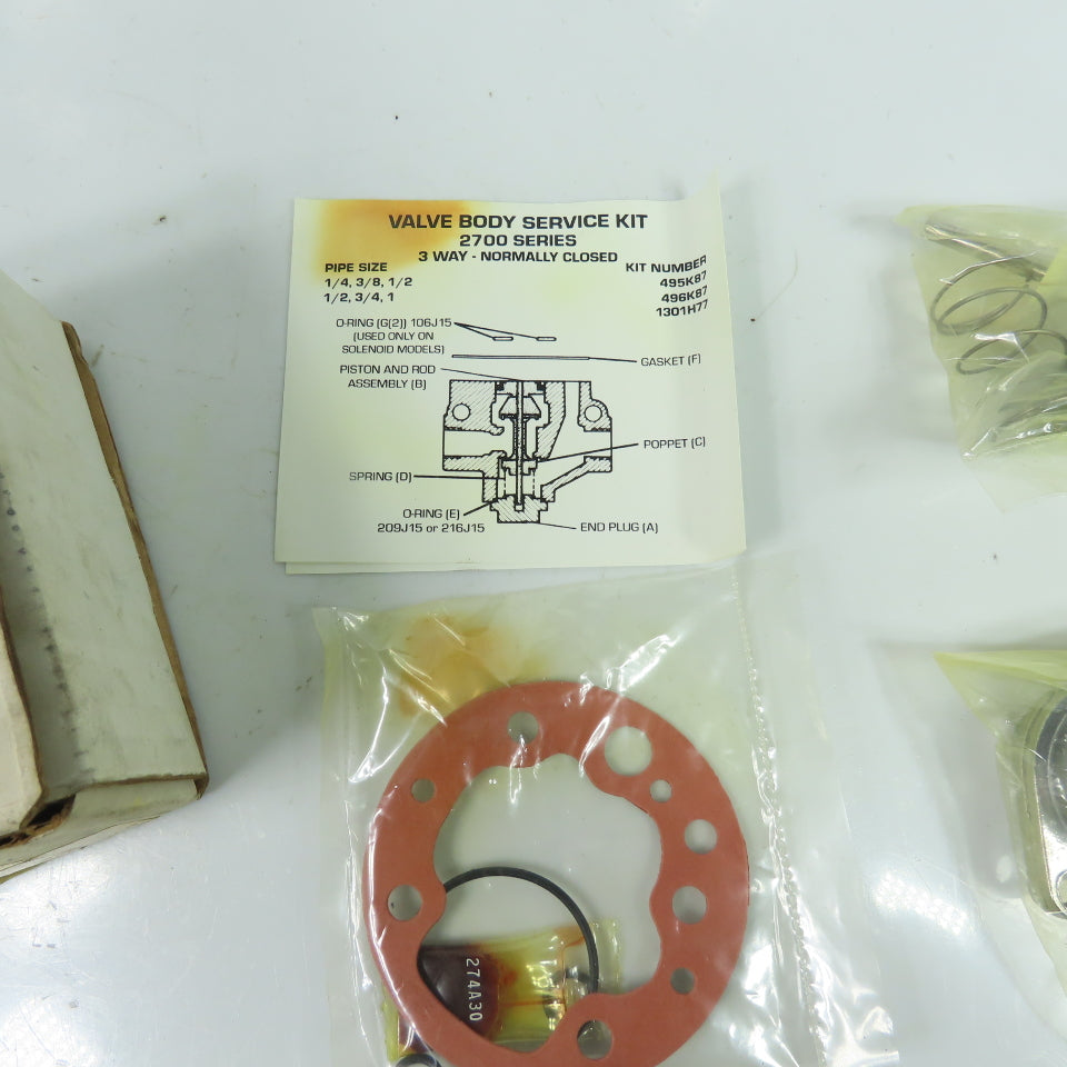 ROSS 496K87 2700 Series Valve Body Service Kit 1/2" 3/4" 1"