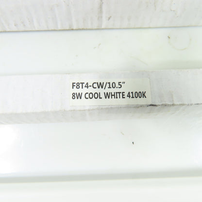 F8T4-CW/10.5" 8W Cool White 4100K Fluorescent Bulb 10.5" NEW Lot Of 2