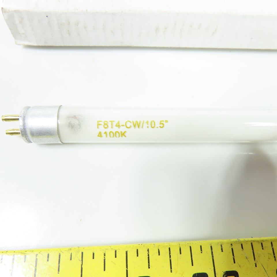 F8T4-CW/10.5" 8W Cool White 4100K Fluorescent Bulb 10.5" NEW Lot Of 2