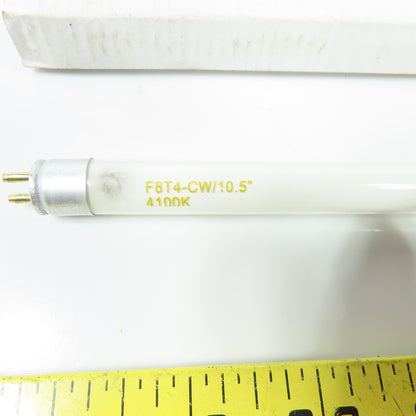 F8T4-CW/10.5" 8W Cool White 4100K Fluorescent Bulb 10.5" NEW Lot Of 2