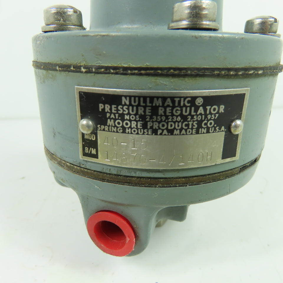 Moore Products Co. 14870-4/140H 40-15 Nullmatic Pressure Regulator 1/4" NPT