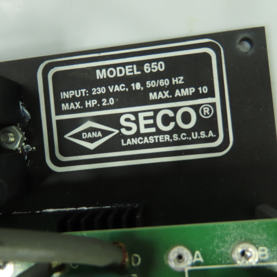 Seco PCM6500000 Model 650 2HP 230VAC 1Ph DC Motor Speed Control 10A