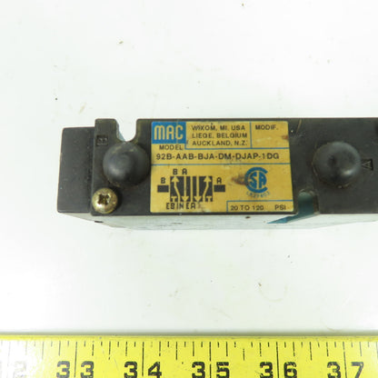 MAC 92B-AAB-BJA-DM-DJAP-1DG Solenoid Valve 110/120V 20-120 PSI